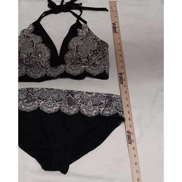 Swimsuits for All Women's Multicolor Avenger Halter Bikini Set  size 18 - Picture 9 of 10